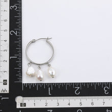 画像をギャラリービューアに読み込む, ESS722 STAINLESS STEEL EARRING WITH PEARL AAB CO..