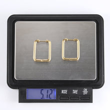 画像をギャラリービューアに読み込む, ESS729 STAINLESS STEEL RECTANGLE SHAPE EARRING AAB CO..