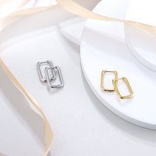 画像をギャラリービューアに読み込む, ESS729 STAINLESS STEEL RECTANGLE SHAPE EARRING AAB CO..