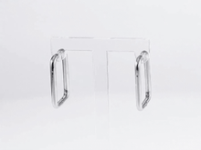 画像をギャラリービューアに読み込む, ESS729 STAINLESS STEEL RECTANGLE SHAPE EARRING AAB CO..