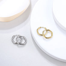 画像をギャラリービューアに読み込む, ESS731 STAINLESS STEEL HEXAGON SHAPE EARRING AAB CO..