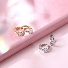 画像をギャラリービューアに読み込む, stainless steel earring, star CZ earring, lady jewelry