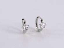 画像をギャラリービューアに読み込む, stainless steel earring, star CZ earring, lady jewelry
