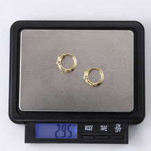 画像をギャラリービューアに読み込む, stainless steel earring, pear CZ earring, lady earring, hoop earring