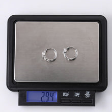 画像をギャラリービューアに読み込む, stainless steel earring, pear CZ earring, lady earring, hoop earring
