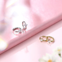 画像をギャラリービューアに読み込む, stainless steel earring, CZ earring, Hoop earring, lady earring