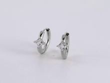 画像をギャラリービューアに読み込む, stainless steel earring, CZ earring, Hoop earring, lady earring