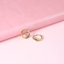 画像をギャラリービューアに読み込む, stainless steel jewelry, earring, lady earring with foil stone