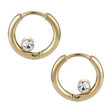 画像をギャラリービューアに読み込む, stainless steel jewelry, earring, lady earring with foil stone