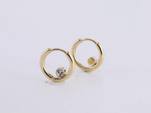 画像をギャラリービューアに読み込む, stainless steel jewelry, earring, lady earring with foil stone