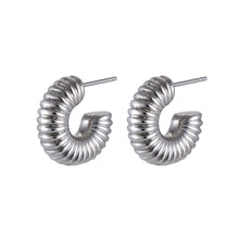 画像をギャラリービューアに読み込む, ESS783 Stainless Steel Hollow Earring AAB CO..