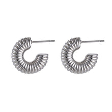 画像をギャラリービューアに読み込む, ESS783 Stainless Steel Hollow Earring AAB CO..