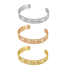 画像をギャラリービューアに読み込む, プルメリア&ホヌ透かしバングル 【GBSG224】