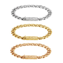 画像をギャラリービューアに読み込む, スクロールフラットリンクチェーンブレスレット大【GBSS234】