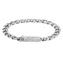 画像をギャラリービューアに読み込む, スクロールフラットリンクチェーンブレスレット大【GBSS234】