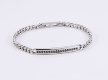 画像をギャラリービューアに読み込む, BSS931 STAINLESS STEEL BRACELET WITH CZ AAB CO..