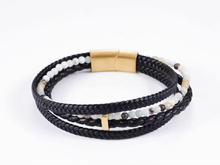 画像をギャラリービューアに読み込む, MBSS125 Faux Leather Bracelet with Stone AAB CO..