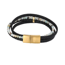 画像をギャラリービューアに読み込む, MBSS125 Faux Leather Bracelet with Stone AAB CO..