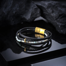 画像をギャラリービューアに読み込む, MBSS125 Faux Leather Bracelet with Stone AAB CO..