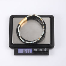 画像をギャラリービューアに読み込む, MBSS125 Faux Leather Bracelet with Stone AAB CO..