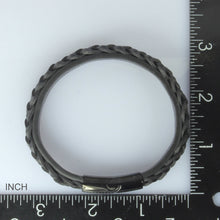 画像をギャラリービューアに読み込む, MBSS23 LEATHER BRACELET WITH STAINLESS STEEL CLOSURE AAB CO..