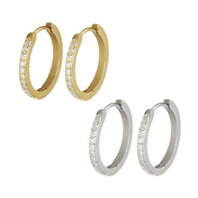 画像をギャラリービューアに読み込む, MESS29 STAINLESS STEEL EARRING WITH CZ AAB CO..