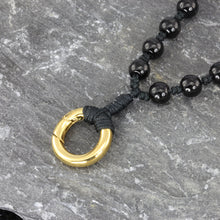 画像をギャラリービューアに読み込む, MNSS11 BEAD NECKLACE WITH STAINLESS STEEL RING AAB CO..