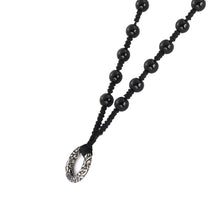 画像をギャラリービューアに読み込む, MNSS12 BEAD NECKLACE WITH STAINLESS STEEL RING AAB CO..