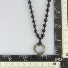 画像をギャラリービューアに読み込む, MNSS12 BEAD NECKLACE WITH STAINLESS STEEL RING AAB CO..