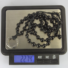 画像をギャラリービューアに読み込む, MNSS12 BEAD NECKLACE WITH STAINLESS STEEL RING AAB CO..