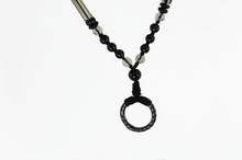 画像をギャラリービューアに読み込む, MNSS13 BEAD NECKLACE WITH STAINLESS STEEL RING AAB CO..