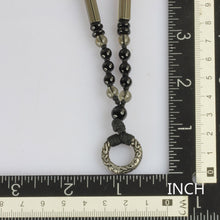 画像をギャラリービューアに読み込む, MNSS13 BEAD NECKLACE WITH STAINLESS STEEL RING AAB CO..