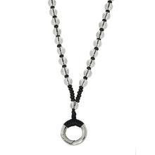 画像をギャラリービューアに読み込む, MNSS14 BEAD NECKLACE WITH STAINLESS STEEL RING AAB CO..