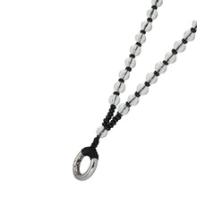 画像をギャラリービューアに読み込む, MNSS14 BEAD NECKLACE WITH STAINLESS STEEL RING AAB CO..