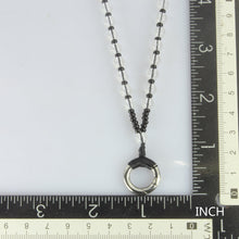 画像をギャラリービューアに読み込む, MNSS14 BEAD NECKLACE WITH STAINLESS STEEL RING AAB CO..