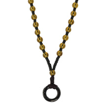 画像をギャラリービューアに読み込む, MNSS15 BEAD NECKLACE WITH STAINLESS STEEL RING AAB CO..