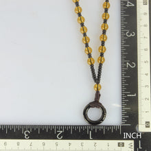 画像をギャラリービューアに読み込む, MNSS15 BEAD NECKLACE WITH STAINLESS STEEL RING AAB CO..