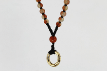 画像をギャラリービューアに読み込む, MNSS16 BEAD NECKLACE WITH STAINLESS STEEL RING AAB CO..