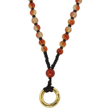 画像をギャラリービューアに読み込む, MNSS16 BEAD NECKLACE WITH STAINLESS STEEL RING AAB CO..