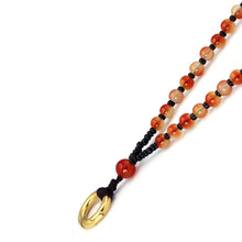 画像をギャラリービューアに読み込む, MNSS16 BEAD NECKLACE WITH STAINLESS STEEL RING AAB CO..