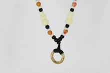 画像をギャラリービューアに読み込む, MNSS17 BEAD NECKLACE WITH STAINLESS STEEL RING AAB CO..
