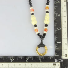 画像をギャラリービューアに読み込む, MNSS17 BEAD NECKLACE WITH STAINLESS STEEL RING AAB CO..
