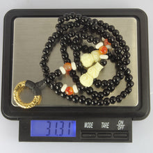 画像をギャラリービューアに読み込む, MNSS17 BEAD NECKLACE WITH STAINLESS STEEL RING AAB CO..