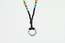 画像をギャラリービューアに読み込む, MNSS18 BEAD NECKLACE WITH STAINLESS STEEL RING AAB CO..