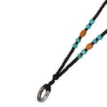 画像をギャラリービューアに読み込む, MNSS18 BEAD NECKLACE WITH STAINLESS STEEL RING AAB CO..