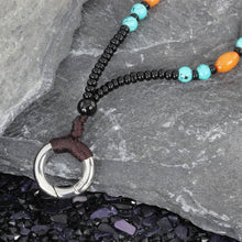 画像をギャラリービューアに読み込む, MNSS18 BEAD NECKLACE WITH STAINLESS STEEL RING AAB CO..