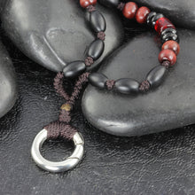 画像をギャラリービューアに読み込む, MNSS20 BEAD NECKLACE WITH STAINLESS STEEL RING AAB CO..