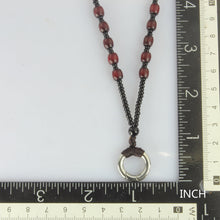 画像をギャラリービューアに読み込む, MNSS19 BEAD NECKLACE WITH STAINLESS STEEL RING AAB CO..