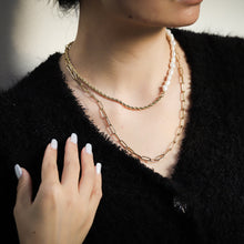 画像をギャラリービューアに読み込む, MNSS24 STAINLESS STEEL MULTI CHAIN NECKLACE WITH PEARL AAB CO..