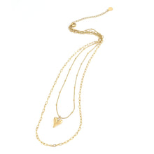 画像をギャラリービューアに読み込む, MNSS26 STAINLESS STEEL MULTI CHAIN NECKLACE WITH HEART AAB CO..